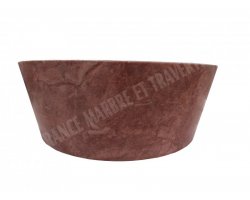 Travertin Rose Vasque Mi- Conique Adouci 2