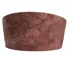 Travertin Rose Vasque Mi- Conique Adouci 2