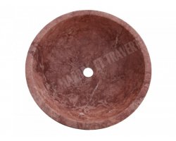 Travertin Rose Vasque Bol Strié 2