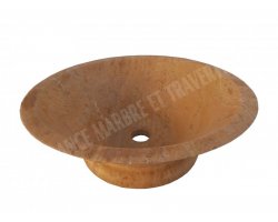 Travertin Jaune Vasque Assiette Adouci 2