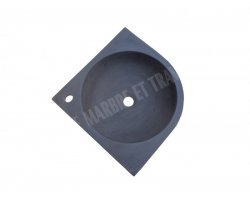 Basalte Lave Main Angle 40x40 cm Adouci 2