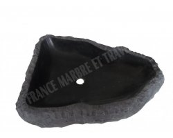 Basalte Noir Vasque Triangle 40x50x15 cm Adouci