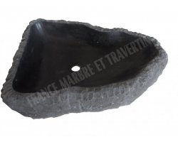 Basalte Noir Vasque Triangle 40x50x15 cm Adouci 2