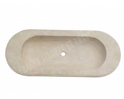 Travertin Classique Vasque Ovale 120x50 cm Adouci