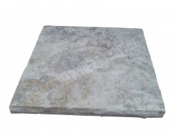 Travertin Silver Chapeau Pilier 60x60 5 cm Eclate 2