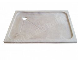 Travertin Beige Bac À Douche 120x90 cm Adouci  2