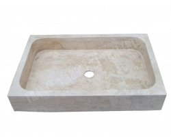 Travertin Beige Évier 60x40 10 cm Adouci 2