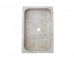 Travertin Beige Évier 60x40 10 cm Adouci 2