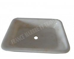 Marbre Afyon Blanc Vasque 50x70x20 cm 2