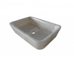 Marbre Afyon Blanc Vasque 50x70x20 cm 2