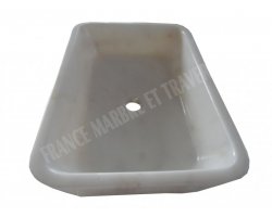 Marbre Afyon Blanc Vasque 50x70x20 cm 2