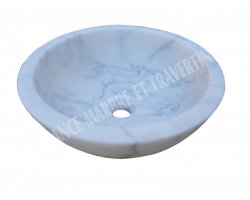 Marbre Carrare Blanc Turque Vasque Bol Poli 2