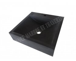 Basalte Noir Evier 50x50x10 cm Adouci 2