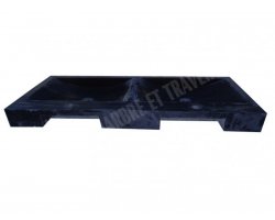 Basalte Noir Évier 2 Bacs 120x50x10 cm Adouci 2