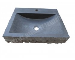 Basalte Noir Evier 48x40 cm Éclate Adouci 2