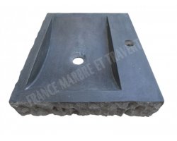 Basalte Noir Evier 48x40 cm Éclate Adouci 2