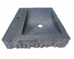 Basalte Noir Evier 48x40 cm Éclate Adouci 2