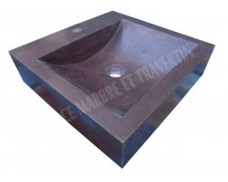 Andésite Bordeaux Évier 40x50x10 cm Adouci 2