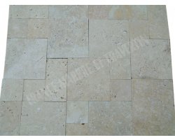 Travertin Beige Clair Mini Opus Romain 1,2 cm Antique  2
