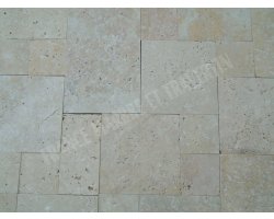 Travertin Beige Clair Mini Opus Romain 1,2 cm Antique  2