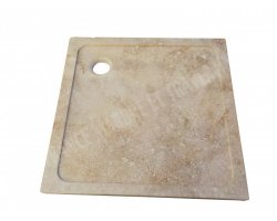 Travertin Beige Bac À Douche 80x80 5 cm Adouci 2