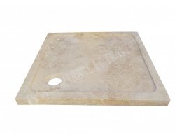 Travertin Beige Bac À Douche 80x80 5 cm Adouci 2