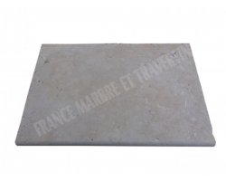 Travertin Beige Clair Nez de Marche 40x60x3 cm Arrondi 