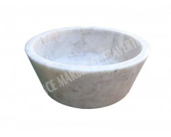 Marbre Afyon Jaune Vasque Mi-Conique Poli 2