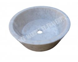 Marbre Afyon Jaune Vasque Mi-Conique Poli 2