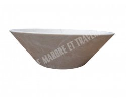 Marbre Marfil Beige Vasque Conique Poli 2
