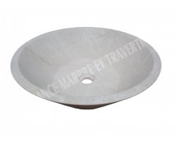 Marbre Marfil Beige Vasque Conique Poli 2