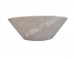 Marbre Marfil Beige Vasque Conique Poli 2
