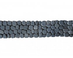 Marbre Noir Galet Opus Frise 10x20 cm 2