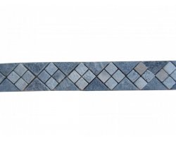 Marbre Noir - Silver Frise 28x6 cm 2