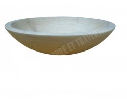 Travertin Beige Vasque Bol Plat Adouci 2