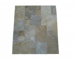 Travertin Beige & Noce Mini Opus Romain 1,2 cm  2