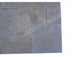 Travertin Beige Clair Big Opus Romain 3 cm Antique  2