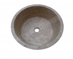 Travertin Walnut Vasque Mi-Conique Adouci 2