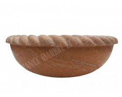 Travertin Jaune Vasque Encastrer Corde Adouci 2