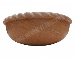 Travertin Jaune Vasque Encastrer Corde Adouci 2