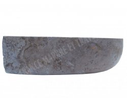 Travertin Noce Vasque Lave Main Demi-Ronde Adouci 2