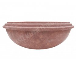 Travertin Rose Vasque Bol Etape Adouci 2
