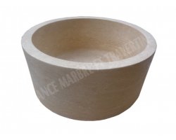 Travertin Beige Vasque Petit Cylindre Adouci 2