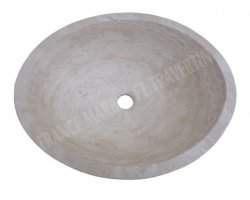 Travertin Classique Vasque Ovale 40x50 cm Adouci