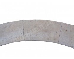 Travertin Beige Margelle Courbe 150/30,5 5 cm Arrondi 2