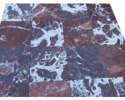 Marbre Rouge Tiger Cerise 30x30x1 cm Poli  2