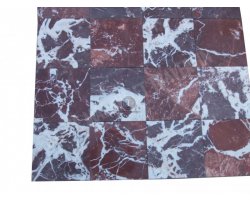 Marbre Rouge Tiger Cerise 30x30x1 cm Poli  2