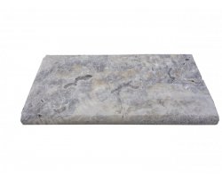 Travertin Silver Nez de Marche 30,5x61x5 cm Arrondi 