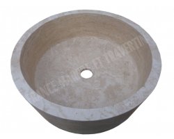 Travertin Classique Beige Vasque Cylindre Adouci 2
