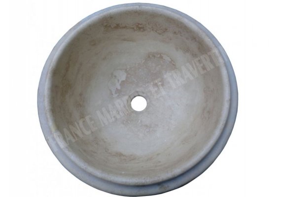 Travertin Beige Vasque Encastrer Bouchardé 1